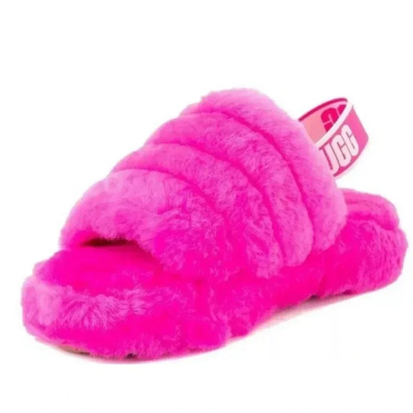 Toddler Ugg Fluff Yeah slide slippers sz 8 nwb - Picture 1 of 5